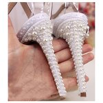 Wedding Shoes Manufacturer - OEM/ODM Ladies High Heel Thin Heel Diamond Crystal Shoes
