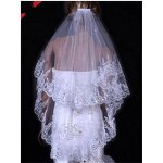 Bridal Veil Manufacturer - OEM/ODM Korean Flower Embroidery Single Layer Veil