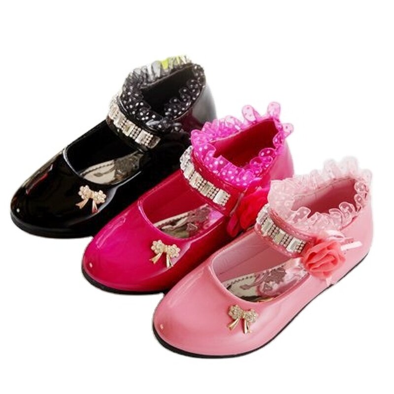 Baby Shoes Manufacturer - OEM/ODM Rhinestone Lace Soft Soled Ballerina Shoes
