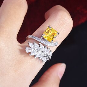 Zircon Ring Manufacturer - Wholesale OEM Gold Plated Hip Hop Flash Diamond Ring