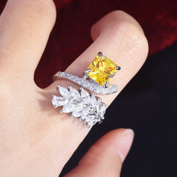 Zircon Ring Manufacturer - Wholesale OEM Gold Plated Hip Hop Flash Diamond Ring