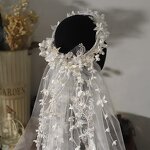 Bridal Hair Hoop Manufacturer - OEM/ODM Flower Net Yarn Wide Edge Pearl Hoop