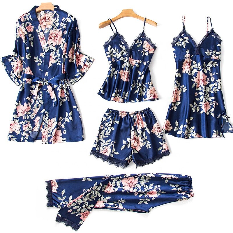 Women's Pajamas Set Manufacturer - OEM/ODM Sexy Hollow Silk Robe Two-Piece Set