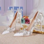 Wedding Shoes Manufacturer - OEM/ODM Women High Heel Pointed Toe Crystal Shoes