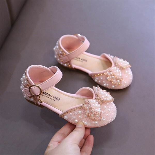 Girls Princess Shoes Manufacturer - OEM/ODM High Quality Pearl Rhinestone Party Shoes