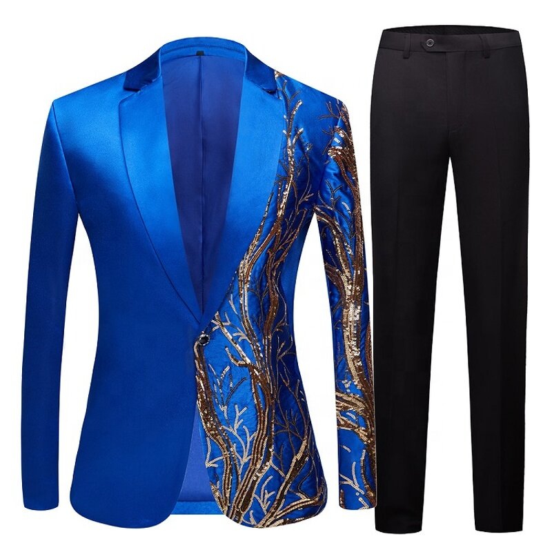 Men's Suit Manufacturer - OEM/ODM Sequin Stage Chorus Wedding Groom MC Suit