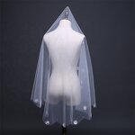 Bridal Veil Manufacturer - OEM/ODM Embroidery Lace Double Layer Hair Comb Veil