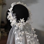 Bridal Hair Hoop Manufacturer - OEM/ODM Flower Net Yarn Wide Edge Pearl Hoop