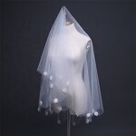Bridal Veil Manufacturer - OEM/ODM Embroidery Lace Double Layer Hair Comb Veil