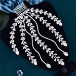 Bridal Hair Comb Manufacturer - Wholesale OEM Hand-Woven Rhindiamonds Silver Leaf
