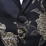 Men's Suit Manufacturer - OEM/ODM Two Piece Embroidery Tuxedo Groom Suit