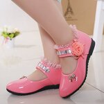 Baby Shoes Manufacturer - OEM/ODM Rhinestone Lace Soft Soled Ballerina Shoes