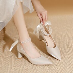 High Heel Sandals Manufacturer - OEM/ODM 9cm Lace-up Ruffled Edge Fish Mouth