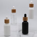 Glass Dropper Bottle Manufacturer - 5-100ml Bamboo Frosted Clear