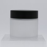 Glass Cream Jar Factory - 60g Clear with Plastic White Cap