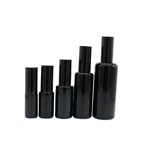 Glass Spray Bottle Supplier - 5-100ml Glossy Black Fine Mist Pump