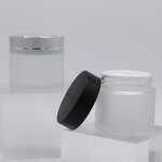 Glass Cream Jar Factory - 60g Clear with Plastic White Cap