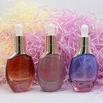 Glass Serum Bottle Supplier - 15-30ml Luxury Flat Round Rose Gold