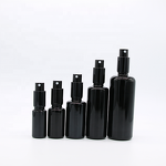 Glass Spray Bottle Supplier - 5-100ml Glossy Black Fine Mist Pump