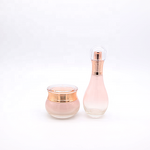 Cosmetic Set Glass Bottle Factory - 60-150ml Bowling Shape Rose Gold