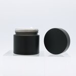 Glass Cream Jar Factory - 60g Matte Black with Bamboo Lid Eye Cream