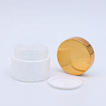 Glass Jar Supplier - Luxury Round White Frosted 50g with Screw Cap