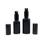 Glass Spray Bottle Factory - 5-100ml Empty Black Perfume Pump