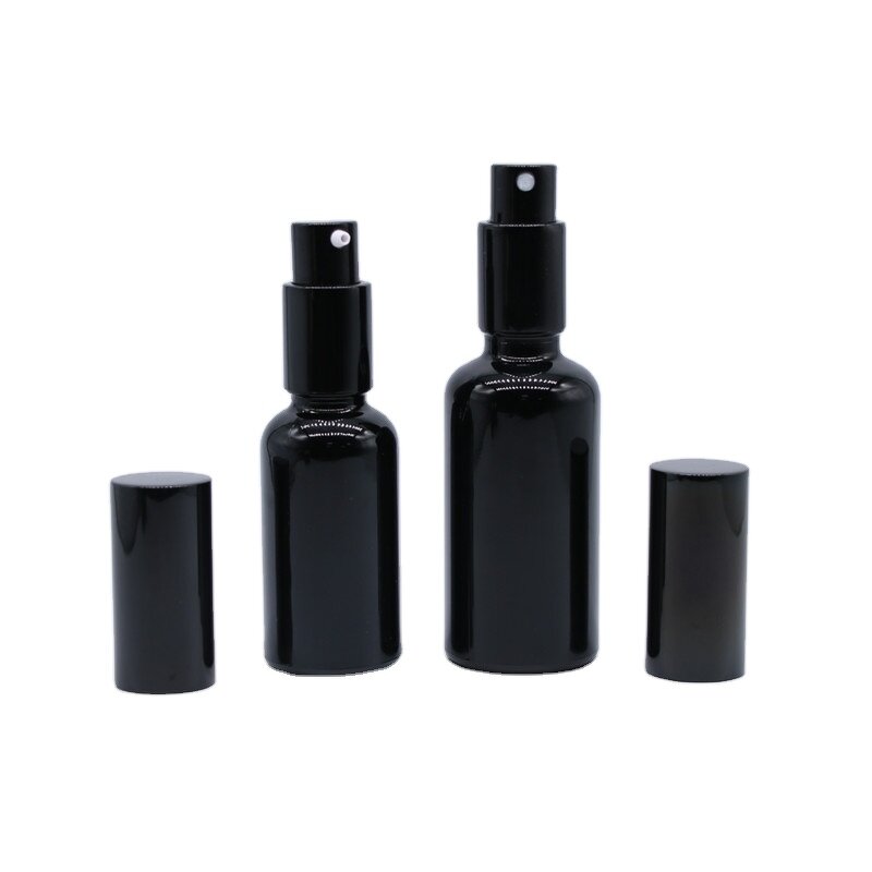Glass Spray Bottle Factory - 5-100ml Empty Black Perfume Pump