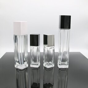 Glass Bottle Supplier - 40-120ml Rectangular High-end with Pump