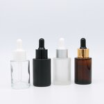 Amber Glass Bottle Factory - 30ml Flat Shoulder Essential Oil Dropper