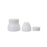 Ceramic Jar Supplier - 40-150ml White Slanted Shoulder Skin Care