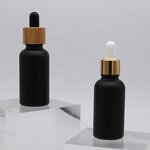 Glass Dropper Bottle Manufacturer - 5-100ml Bamboo Frosted Clear