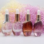 Glass Serum Bottle Supplier - 15-30ml Luxury Flat Round Rose Gold