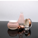 Cosmetic Set Glass Bottle Factory - 60-150ml Bowling Shape Rose Gold