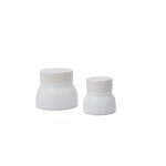 Ceramic Jar Supplier - 40-150ml White Slanted Shoulder Skin Care