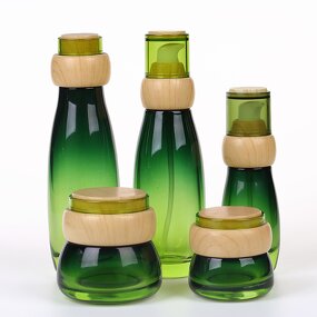 Skincare Container Supplier - Luxury Cosmetic Glass Bottle Set Jar