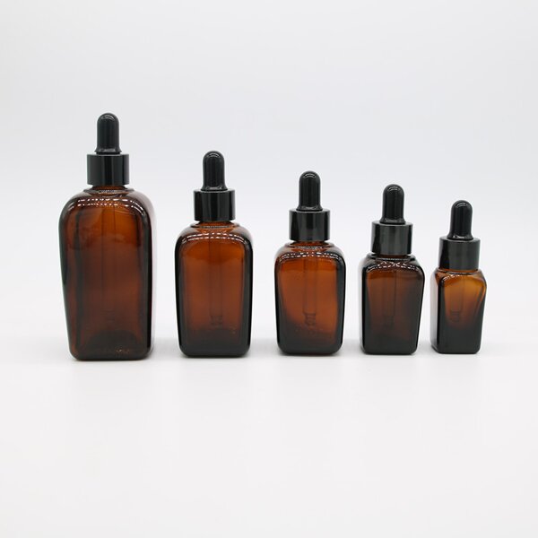 Glass Dropper Bottle Factory - 10-50ml Brown Square Dropper
