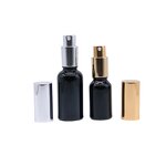 Glass Spray Bottle Factory - 5-100ml Empty Black Perfume Pump