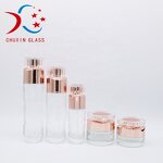 Glass Bottle Supplier - 30-120ml Rose Gold Spray Emulsion Essence