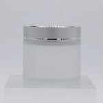 Glass Cream Jar Factory - 60g Clear with Plastic White Cap