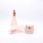 Cosmetic Set Glass Bottle Factory - 60-150ml Bowling Shape Rose Gold