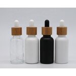 Glass Dropper Bottle Manufacturer - 5-100ml Bamboo Frosted Clear