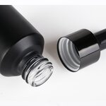 Glass Bottle Manufacturer - Custom Frosted Matte Black Cosmetic Jar