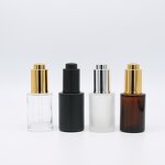 Amber Glass Bottle Factory - 30ml Flat Shoulder Essential Oil Dropper