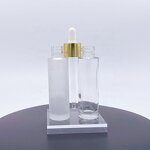 Glass Bottle Supplier - 15-50ml Slender Flat Shoulder Thick Bottom