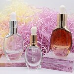 Glass Serum Bottle Supplier - 15-30ml Luxury Flat Round Rose Gold