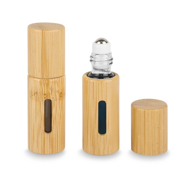 Perfume Roller Bottle Supplier - 5-10ml Bamboo Wood Easy to Carry