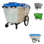 Garbage Transfer Bin Manufacturer - OEM Custom 400L 4 Wheels PP Storage Bucket