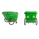Plastic Garbage Trolley Manufacturer - OEM/ODM 400 Liters Heavy Duty Dump Cart
