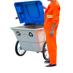 Wheeled Garbage Bin Manufacturer - OEM Custom 400L Rectangular Community Bin